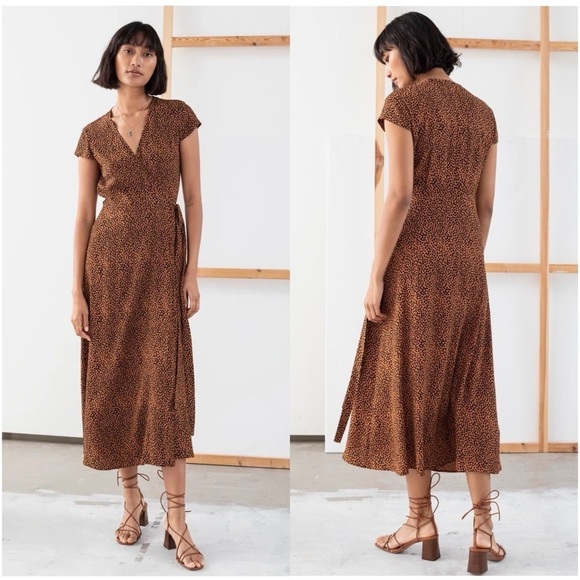 & OTHER STORIES Leo Midi Wrap Dress - Picture 1 of 6